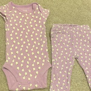 Matching NB short sleeved onesie and pants